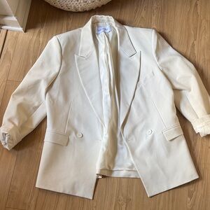 Henne Cream Oversized Blazer